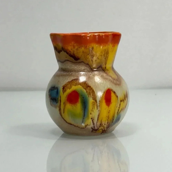 Vintage West Germany Handmade Colorful Bud Vase - Picture 1 of 10